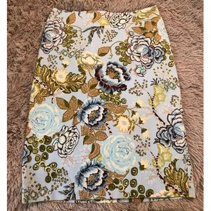 Talbots Floral Pencil Skirt